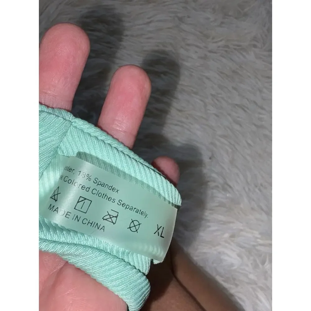 Shein Women’s XL Mint Green Ribbed Bikini Bottom. Grt. Shape, Cute